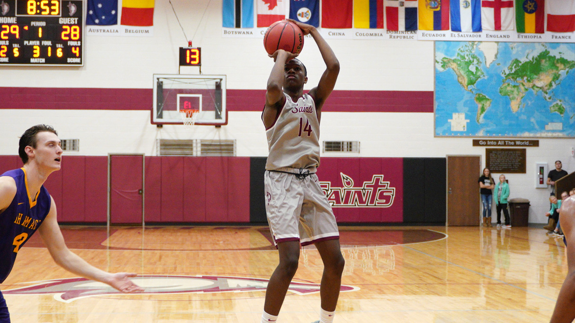 CCCB freshman Caleif Gregg scored 24 points on Friday in the Saints' 107-105 victory over St. Louis College of Pharmacy, and 12 points on Tuesday in a 105-98 loss to Baptist Bible College.