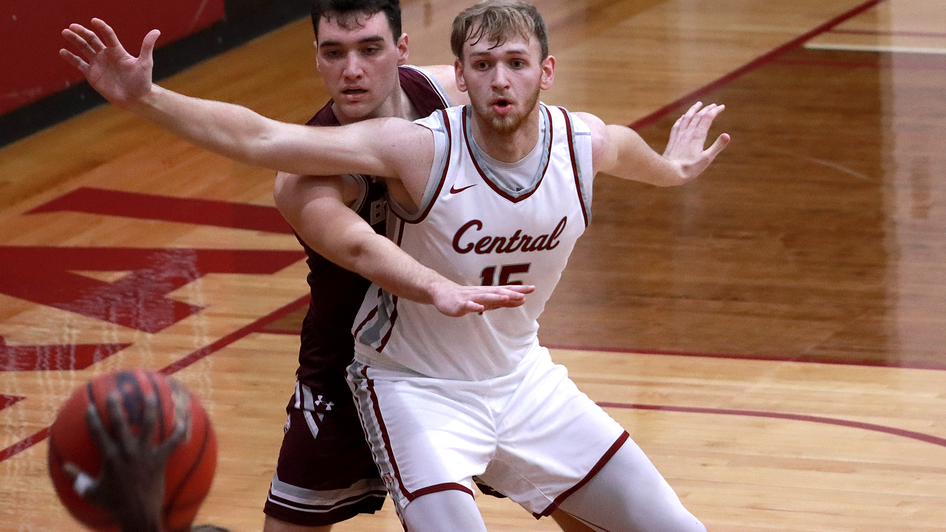 CCCB freshman Tyce Laubinger scored six points and grabbed six rebounds during the Saints' 91-84 win over College of the Ozarks on Thursday.