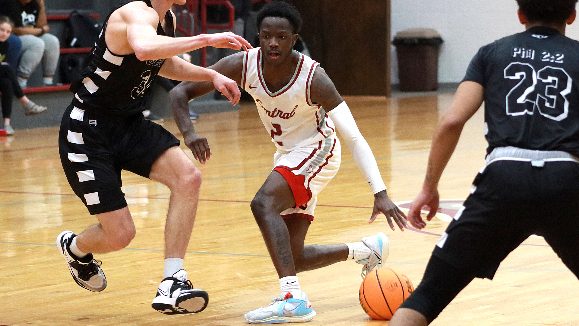 CCCB junior Ayris Abdelnassar scored a career-high 37 points on Saturday during the Saints' 104-91 victory over Barclay College in the fifth place game of the MCCC Tournament.