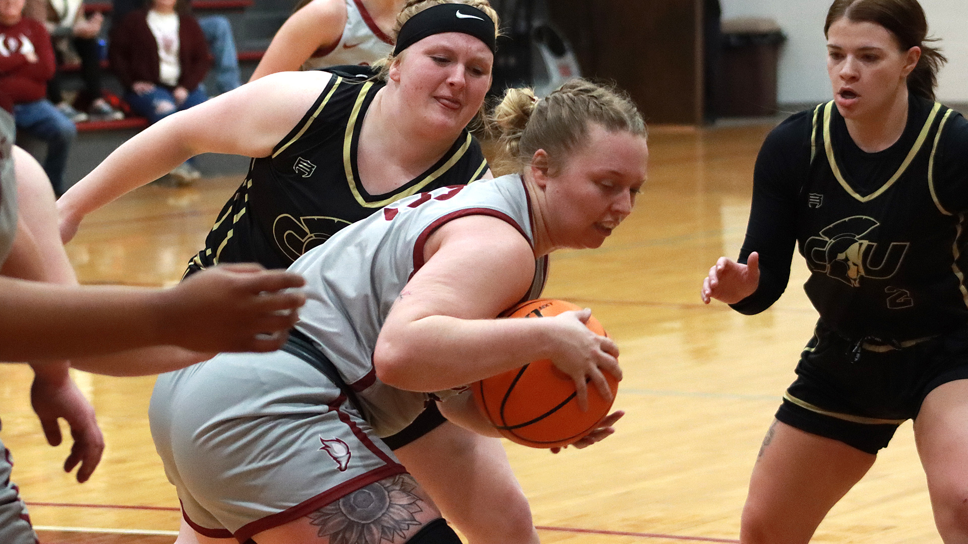 CCCB senior Lexi Whisenand scored 14 points to lead the Saints during their 50-27 loss to Calvary University on Tuesday night.