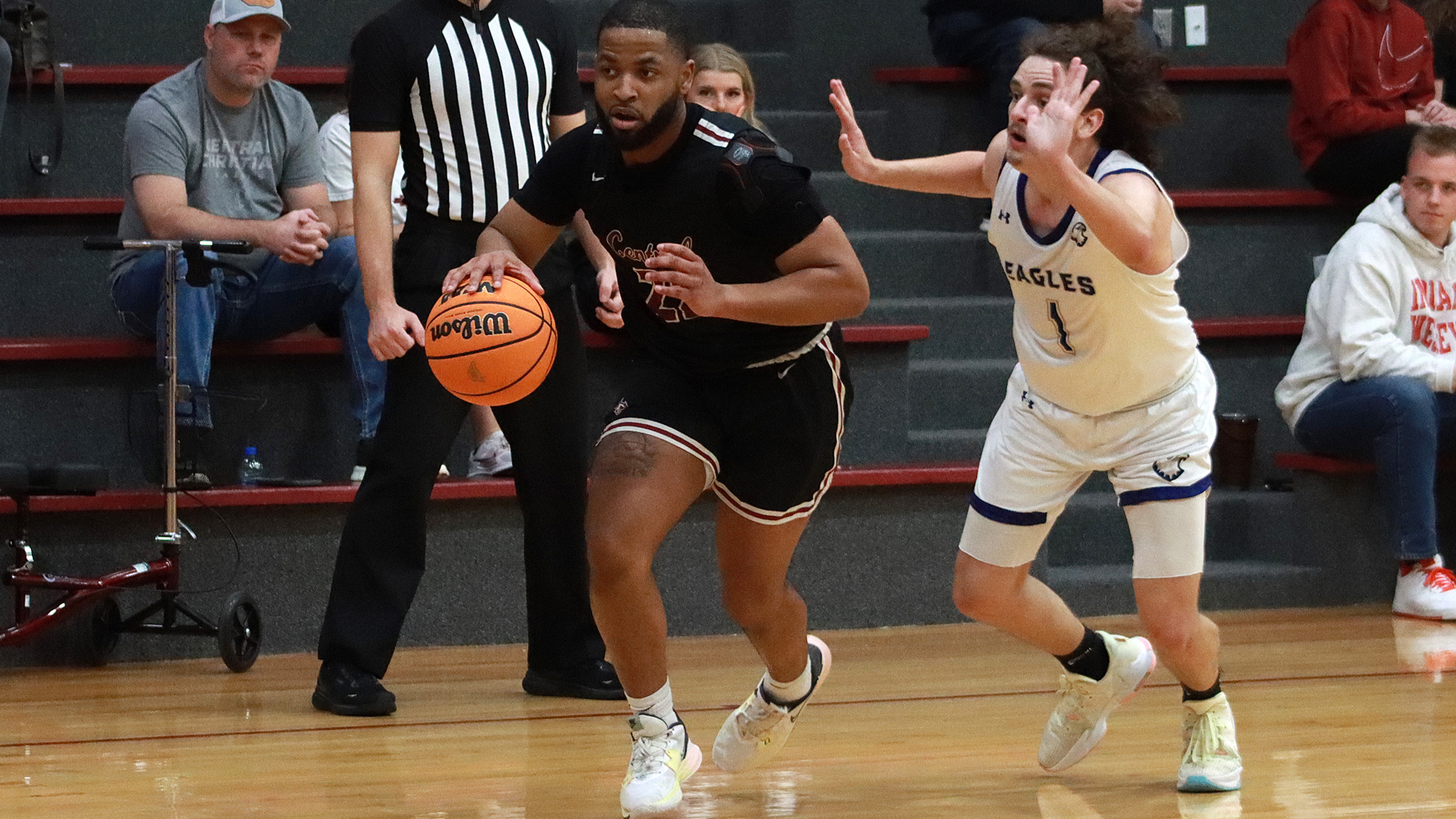 CCCB junior Sam Adams scored nine points, including five that were crucial during the last 1:11 of the Saints' 99-98 double-overtime win over Emmaus Bible College on Saturday.