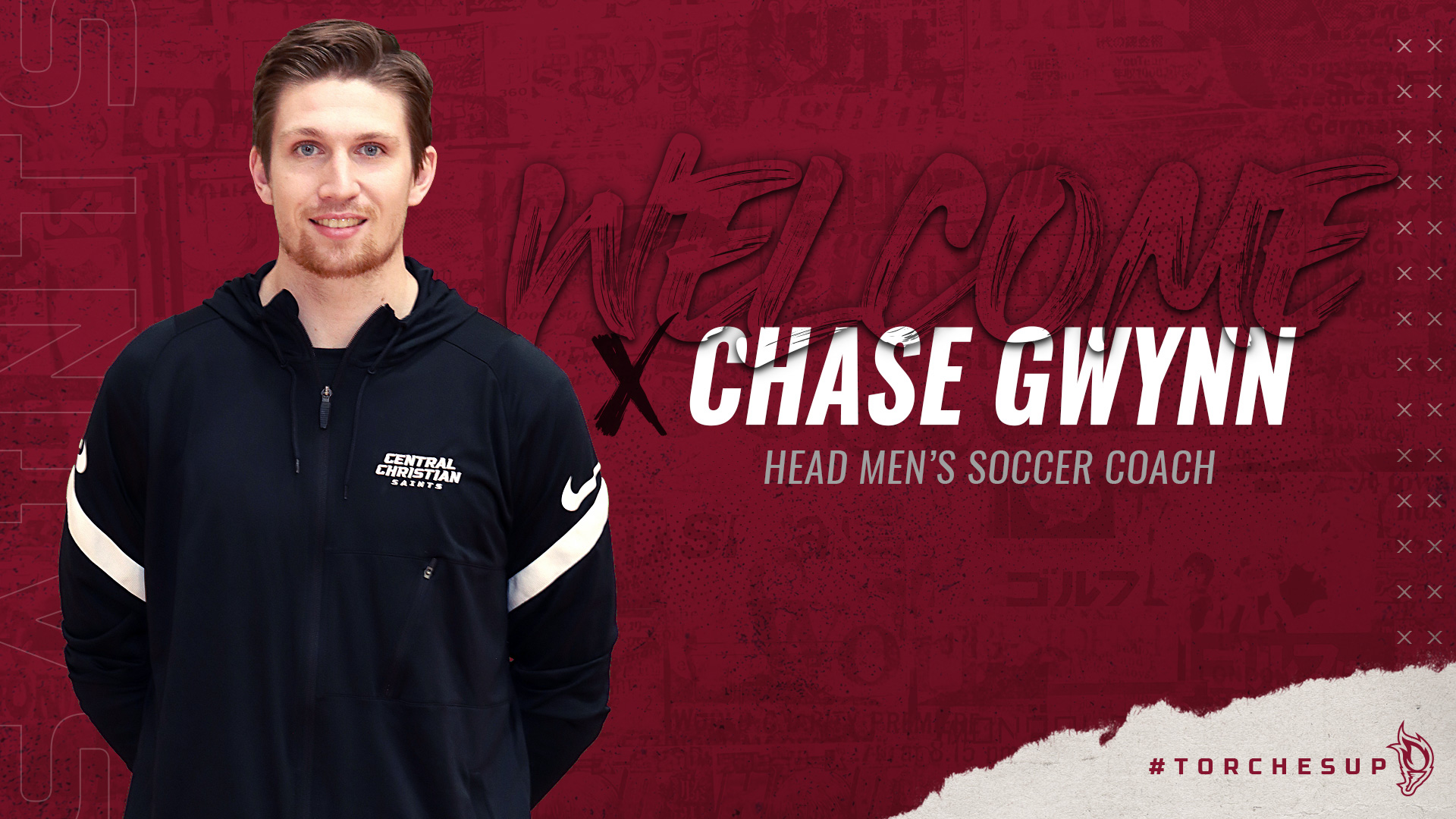 Chase Gwynn was announced as the new head men's soccer coach on Tuesday by Director of Athletics, Kori Zarzutzki.