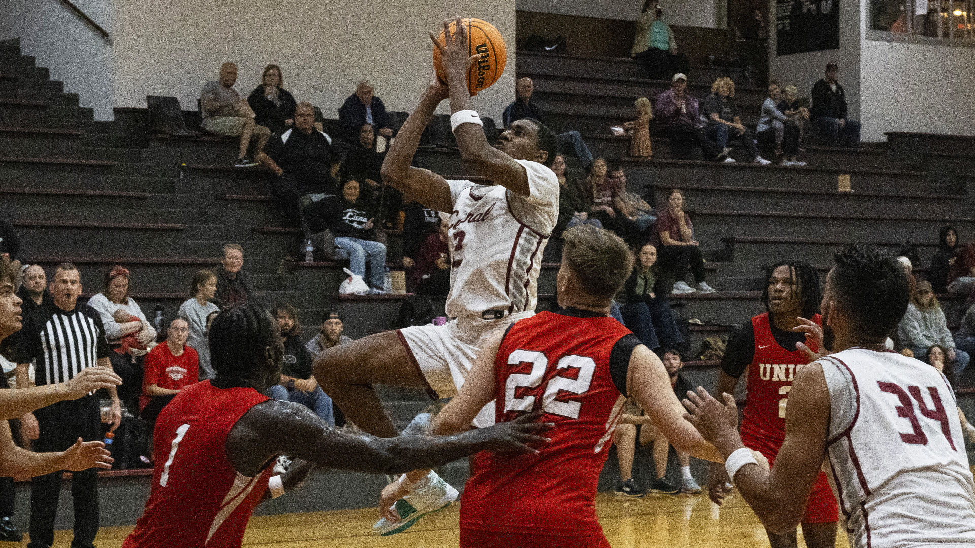 CCCB sophomore Edris Hamilton recorded a team-high 21 points and nine steals in the Saints' 85-77 win over Trinity Bible College on Saturday.