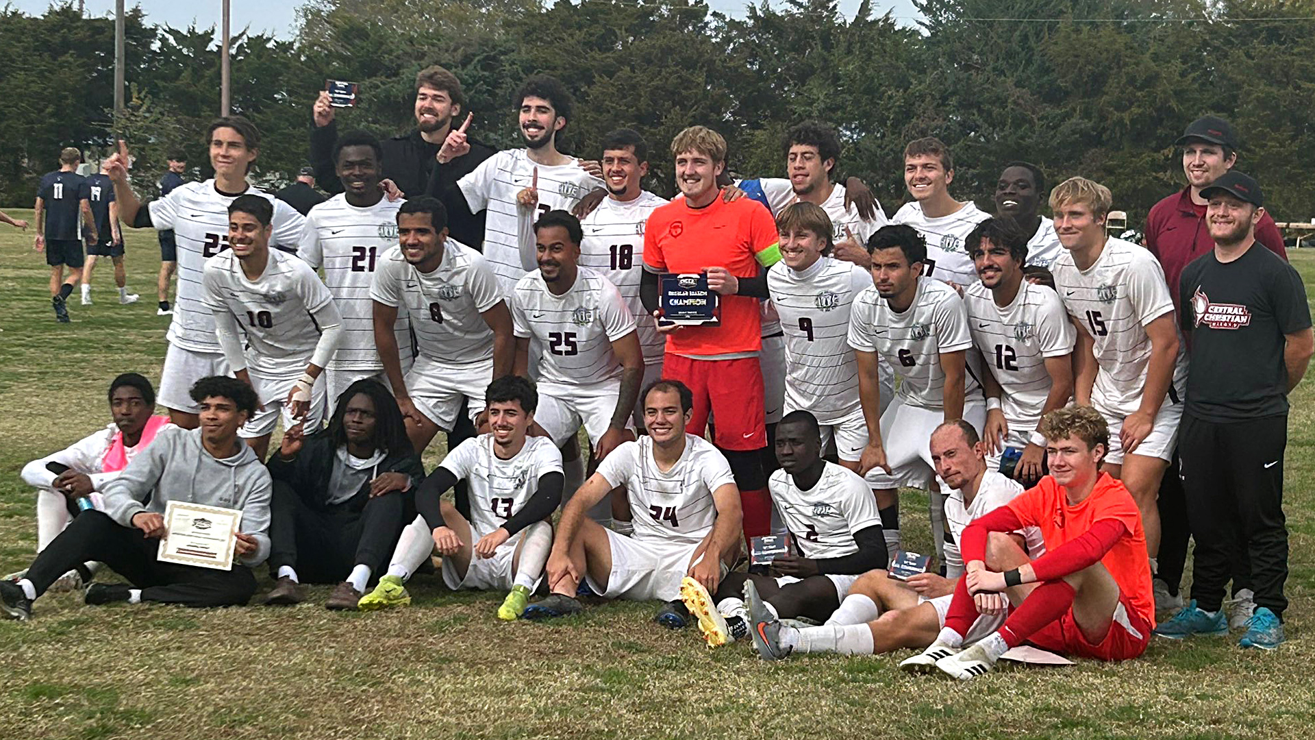 The Central Christian College of the Bible men's soccer team are the 2025 Midwest Christian College Conference regular season and tournament champions.