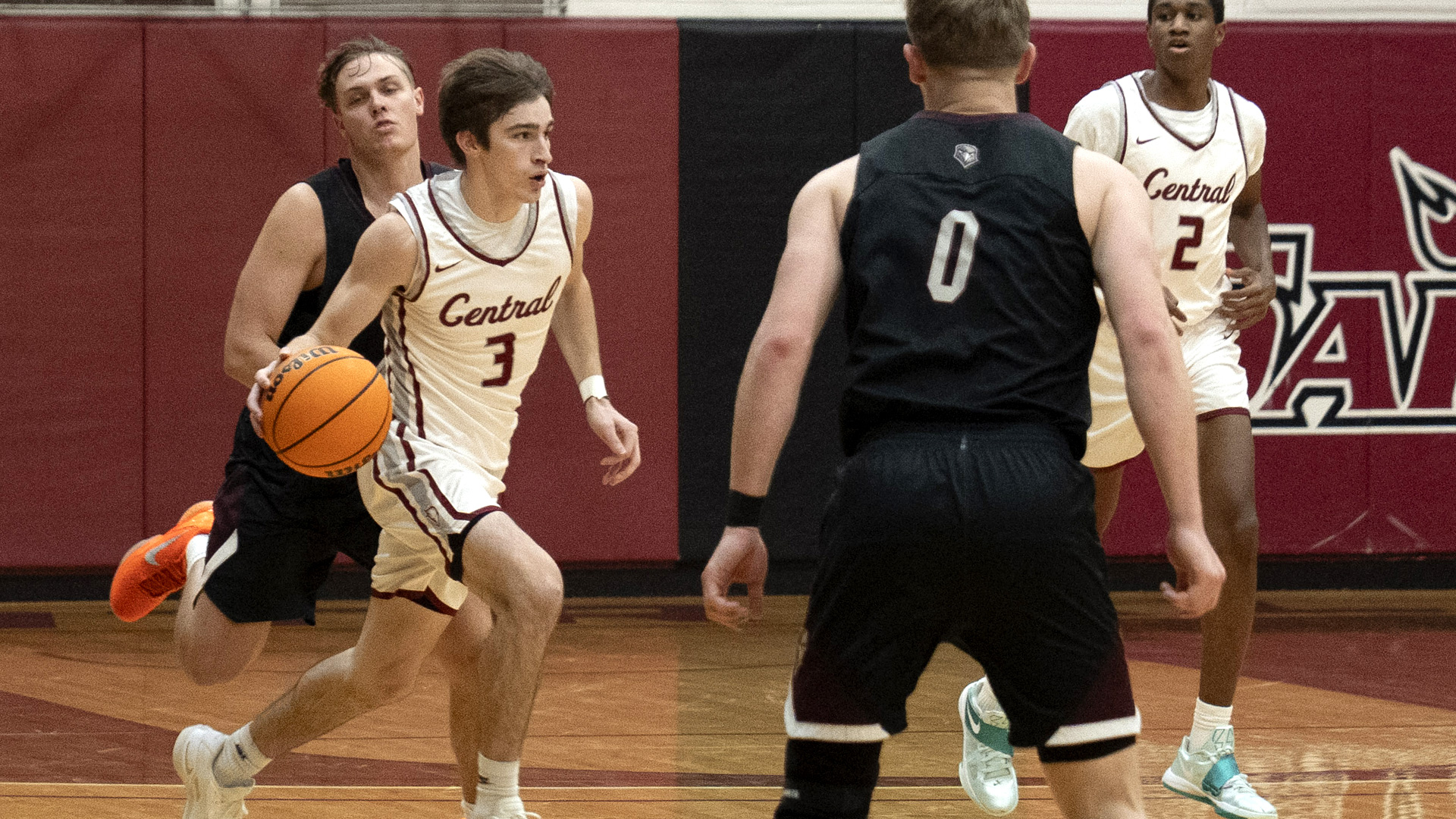 CCCB senior guard Trey Palmer scored 16 points and grabbed five rebounds in the Saints' 80-72 win over Emmaus University on Saturday.