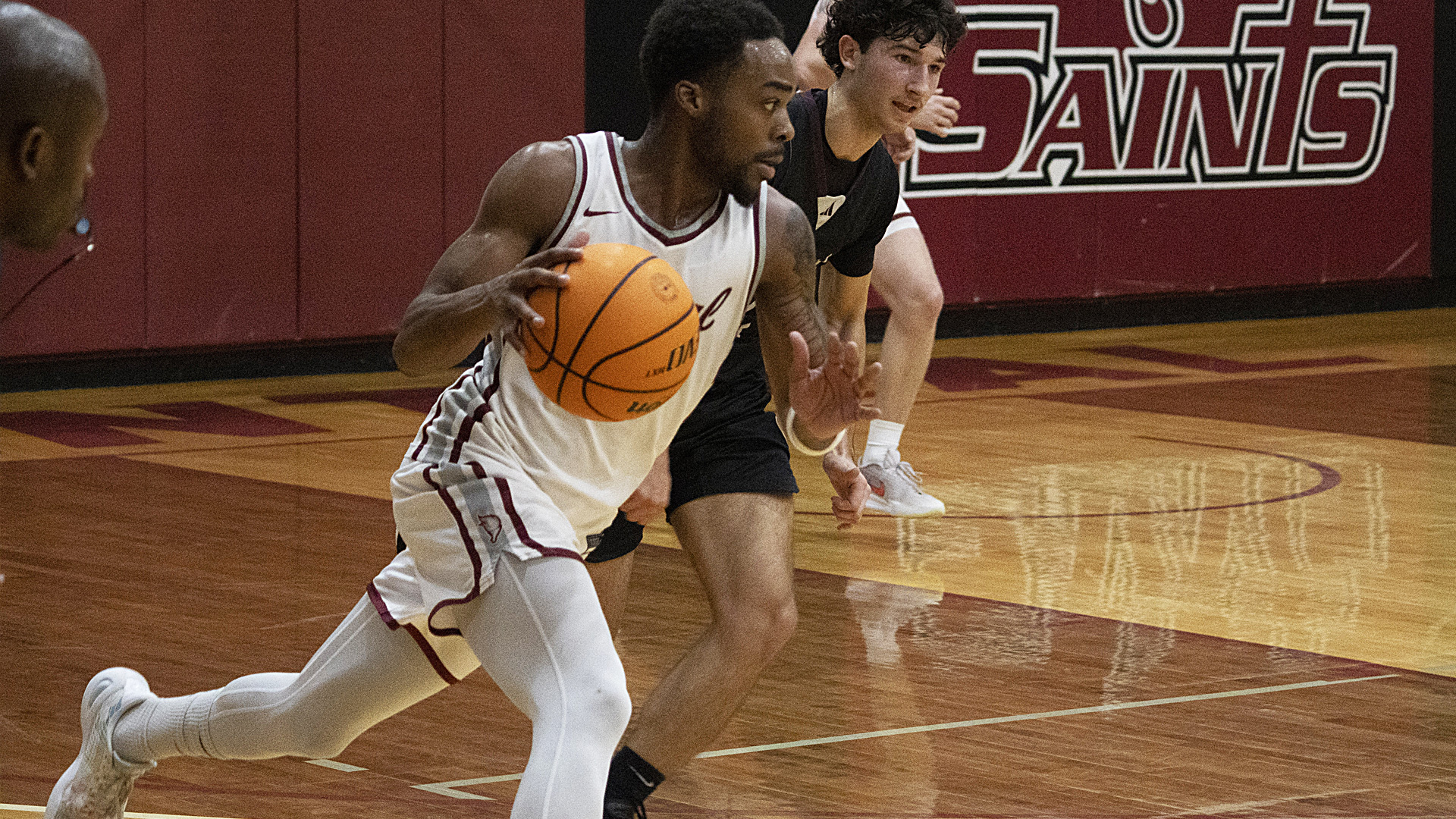 CCCB sophomore Quian Henderson scored a game-high 32 points on Friday during the Saints' 93-69 win over Calvary University.