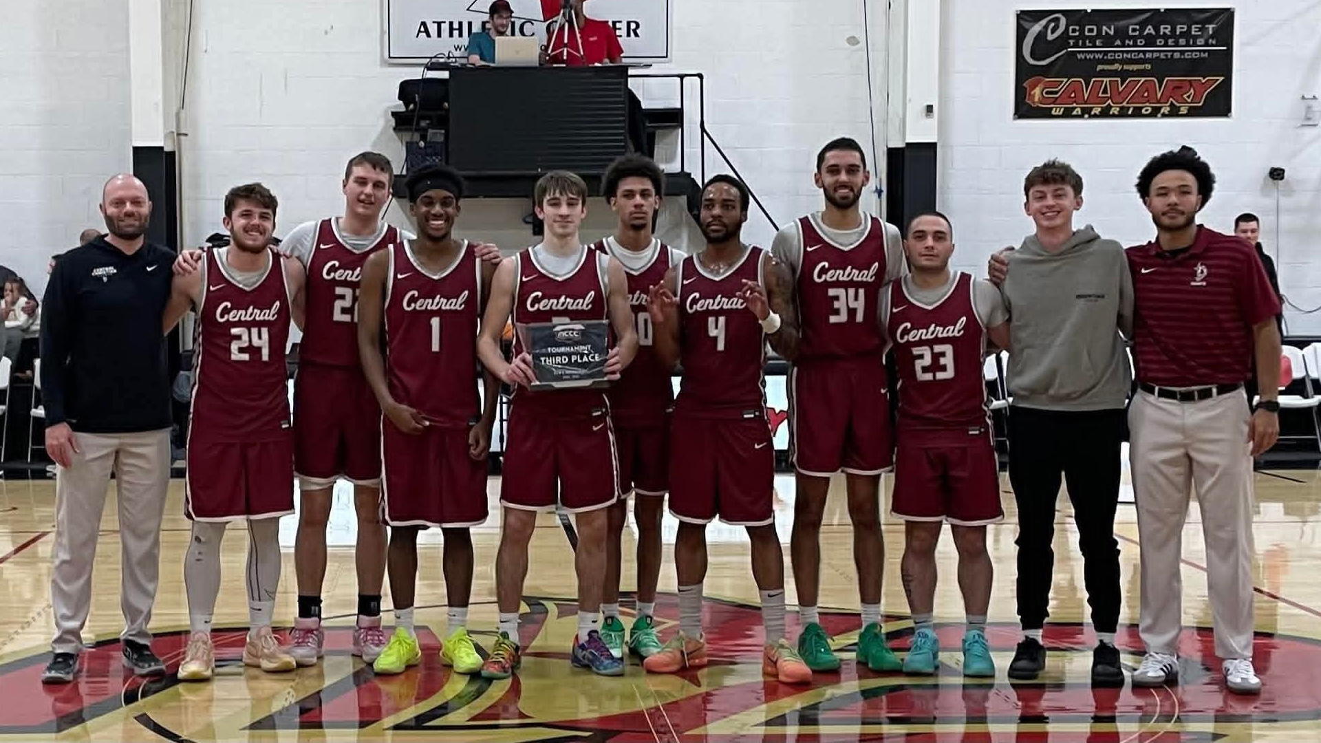 The CCCB Men's Basketball Team took third in the Midwest Christian College Conference Tournament this past weekend at Calvary University in Kansas City.